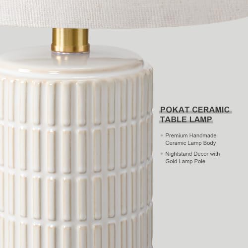 21'' Modern Ceramic Table Lamp with Gift Box