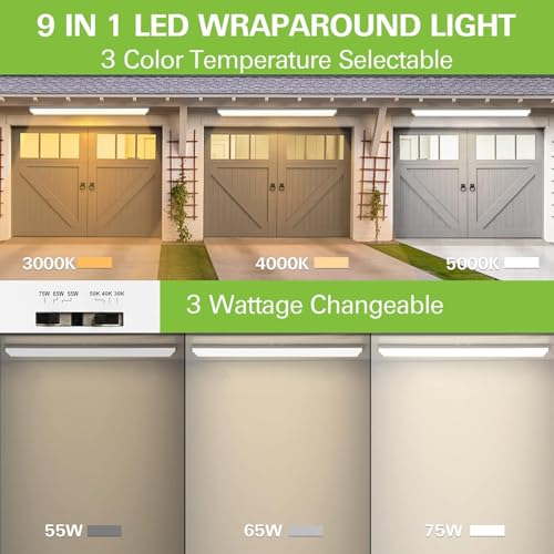 4FT LED Wraparound Light with 3 Wattages (4 Count)