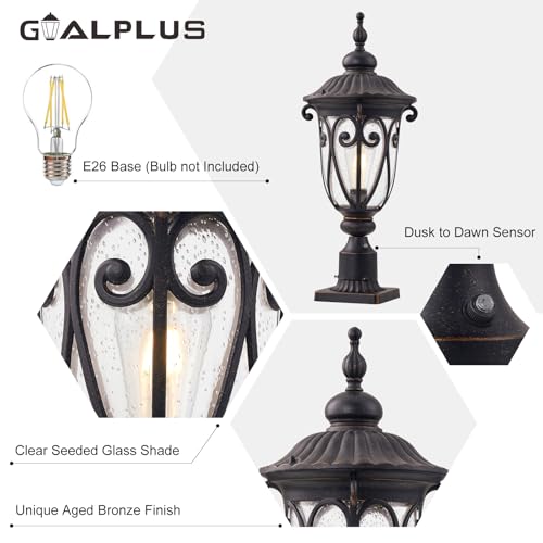 Dusk to Dawn Outdoor Post Light Fixture (2 Count)
