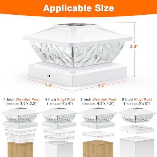 12 Pack Solar Post Cap Lights (12 Count)