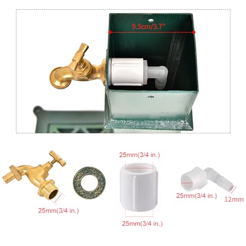 Freestanding Cast Iron Outdoor Water Column with Faucet