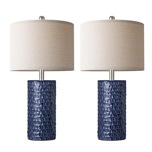 23" Modern Ceramic Table Lamp Set of 2 (2 Count)