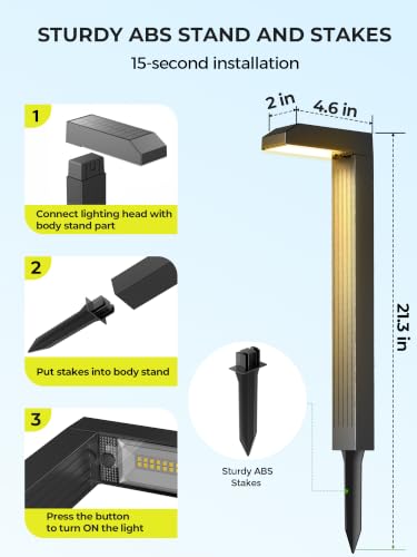Solar Pathway Lights Outdoor (6 Count)