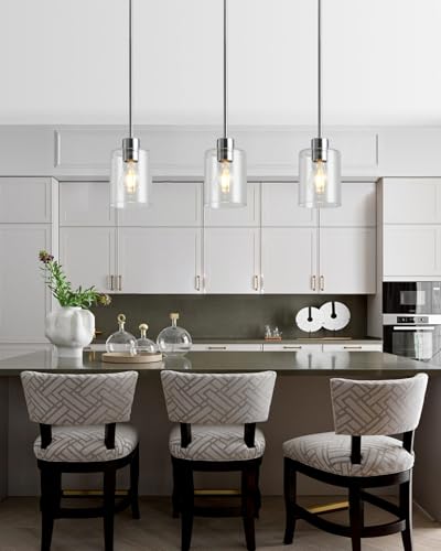 Chrome Pendant Lights Kitchen Island (3 Count)