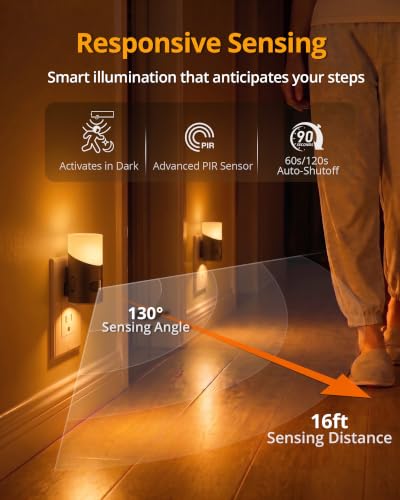 Amber Night Light with Motion Sensor (2 Count)