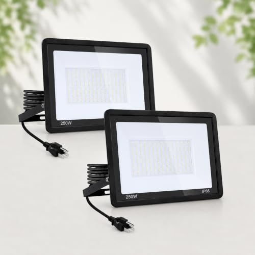 250W 2 Pack LED Flood Lights Outdoor (4 Count)