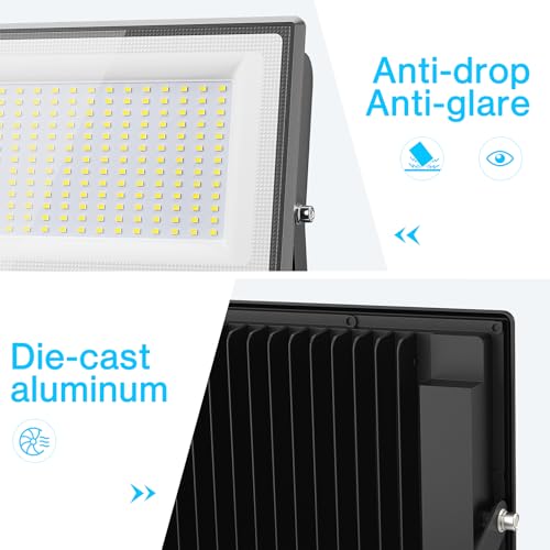 2 Pack 200W LED Flood Light Outdoor (2 Count)