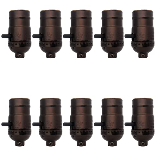Push Through Lamp Socket for Incandescent or LED Bulbs