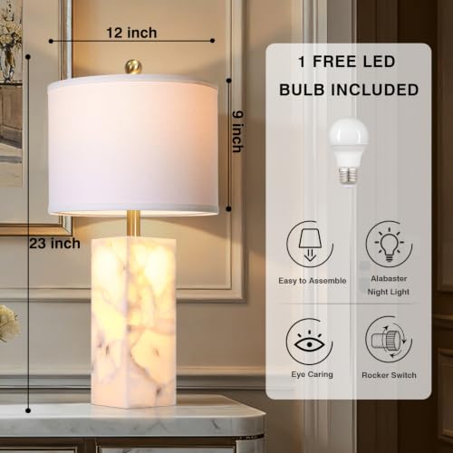 23'' Bedside Table Lamp for Bedroom Living Room Single