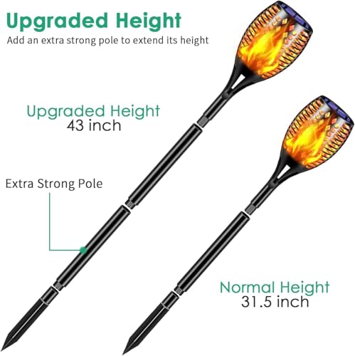 Flickering Flame Solar Torch Lights Outdoor (2 Count)