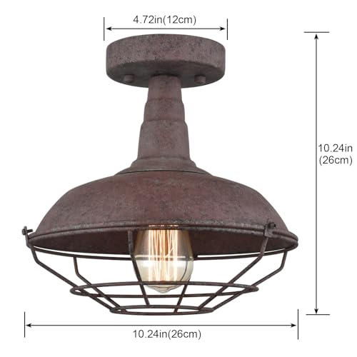 Semi Flush Mount Ceiling Light Barn Style Light Fixtures