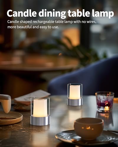 4" Chrome Cordless Table Lamp 2 Pack (2 Count)