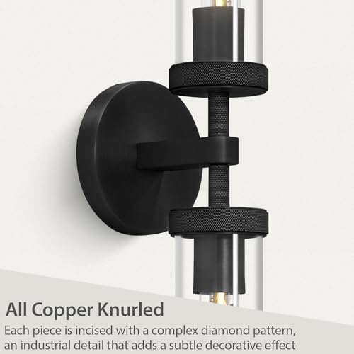 Black Bathroom Vanity Wall Sconces 2 (2 Count)