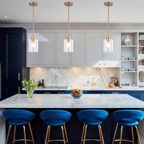 Brass Pendant Lights Kitchen Island (3 Count)