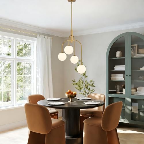 4 Lights Mid Century Modern Chandelier