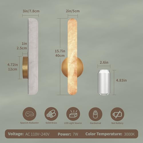 Alabaster Wall Sconce (2 Count)