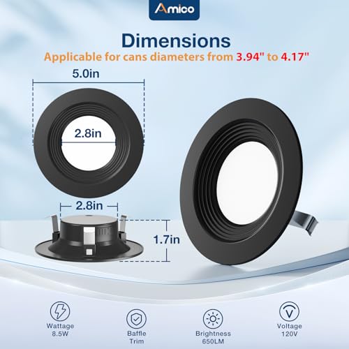 24 Pack 4 inch 5CCT LED Recessed Lighting (24 Count)