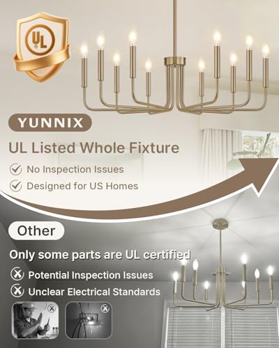 10 Light Champagne Bronze Chandelier