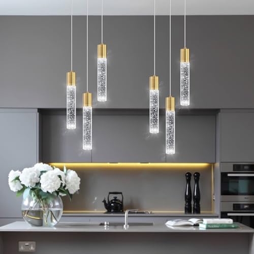 3 Lights Pendant Lights Modern LED Kitchen Island Light Bubble Pendant Light Pendant Lighting for Kitchen Island Dining Room Ceiling Hanging Lights Bedroom Mini Pendent Spot Lights
