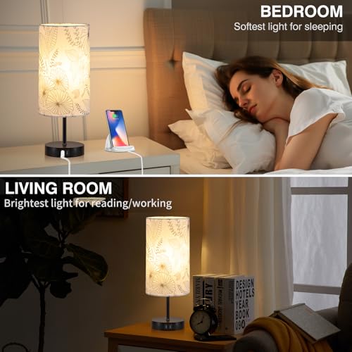 Bedside Touch Lamp with 2 USB Ports
