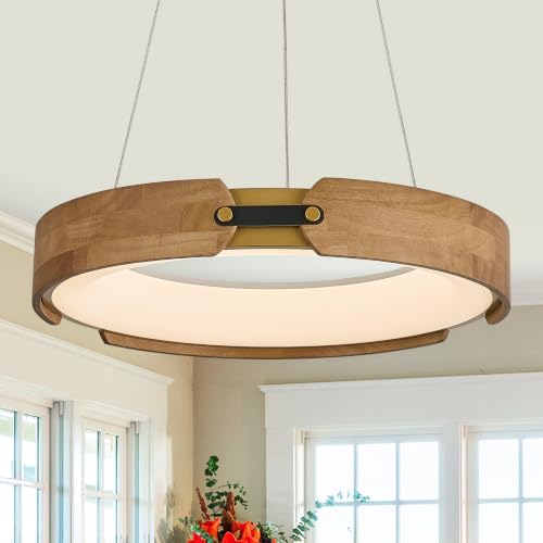 Wood LED Chandelier