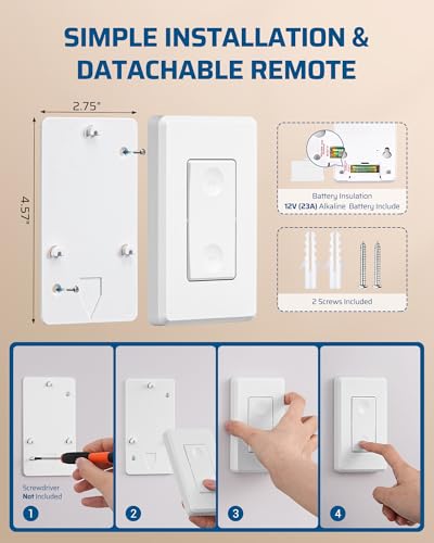 Wireless Light Switch and Receiver Kit