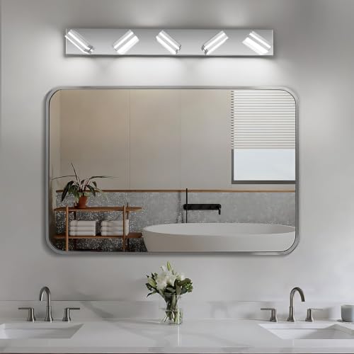 Modern LED Stainless Steel Chrome Acrylic Bathroom Lights Fixtures 5