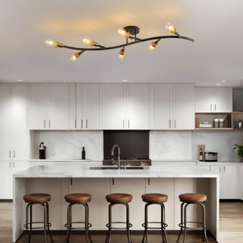 Modern Semi Flush Mount Ceiling Light Fixture for Kitchen Island
