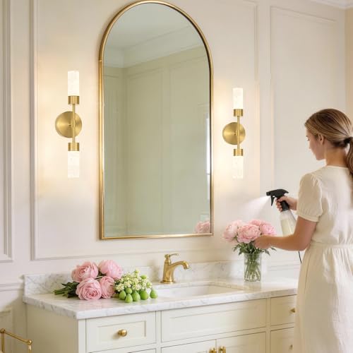 Brushed Gold Wall Sconces Set of 2 (2 Count)