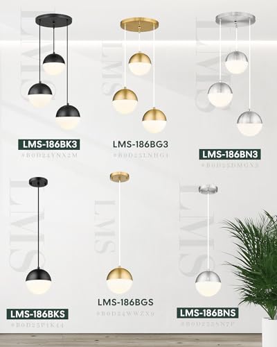 6 inch Brushed Gold Pendant Light Fixtures