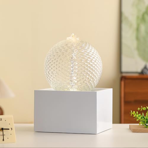 Indoor Water Feature Tabletop Ceramic Fountain Home Kitchen Office Decoration Modern Design Style
