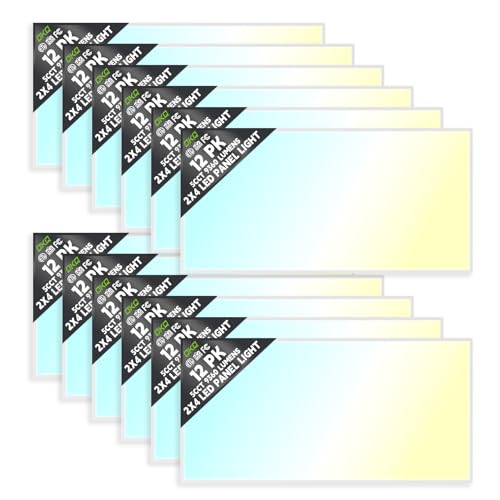 2x4 LED Flat Panel Light Drop Ceiling Office Fixture (12 Count)
