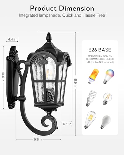 Black Dusk to Dawn Outdoor Lighting