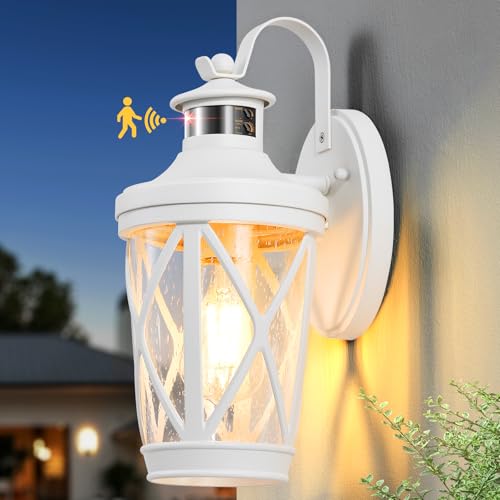 Front Porch Light with Motion Sensor (White / 1-Pack)