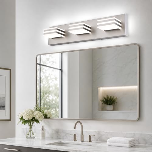 3 Light Brushed Nickel Vanity Light for Bathroom