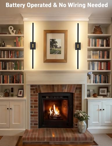 Battery Operated Wall Sconces Set of 2 (2 Count)