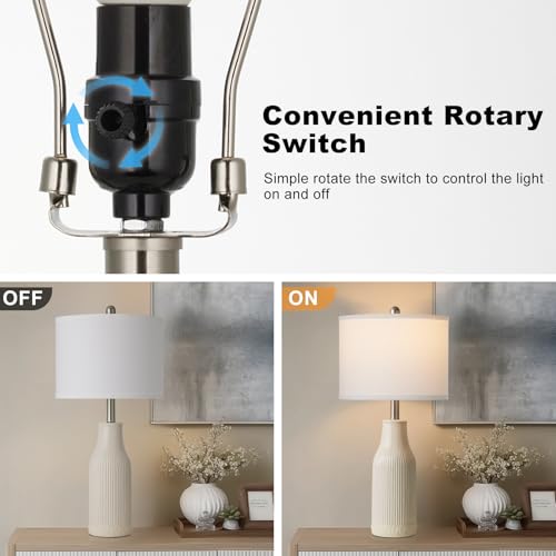 24.5" Ceramic Table Lamps Set of 2 (2 Count)