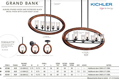 Grand Bank 8 Light Oval Chandelier