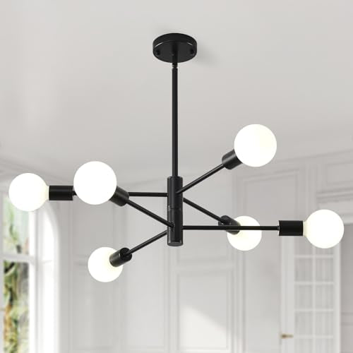 Black Sputnik Ceiling Light 6