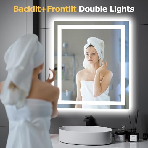 36"X30" LED Bathroom Mirror with Lights