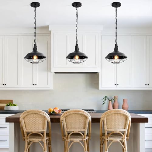 Black Pendant Light Kitchen Island 3 Pack (3 Count)