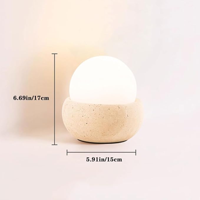 Wabi Sabi Style Sleep Bedroom Desk Light Rechargeable Remote Control Travertine Desk Lamp Study Office Dormitory Table Lamp Coffee Shop Restaurant Decorative Night Light Lighting Fixture