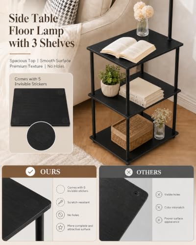 Floor Lamp with Table (Black)