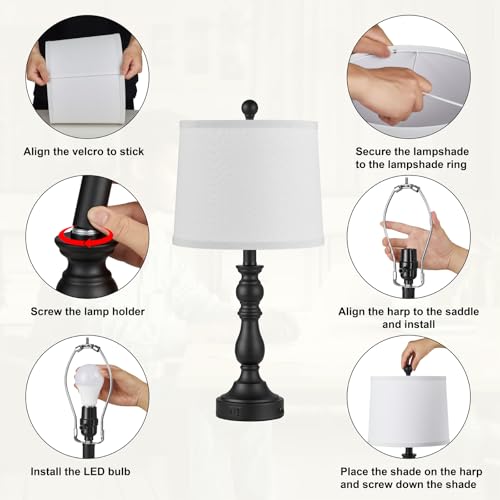 Black Table Lamps Set of 2 (2 Count)