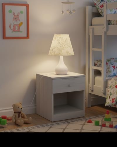 58903A Empire Uno Lamp Shade in Cream with Butterfly Pattern