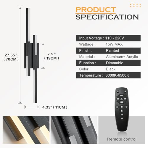Modern LED Vanity Lights Set of 2 (2 Count)