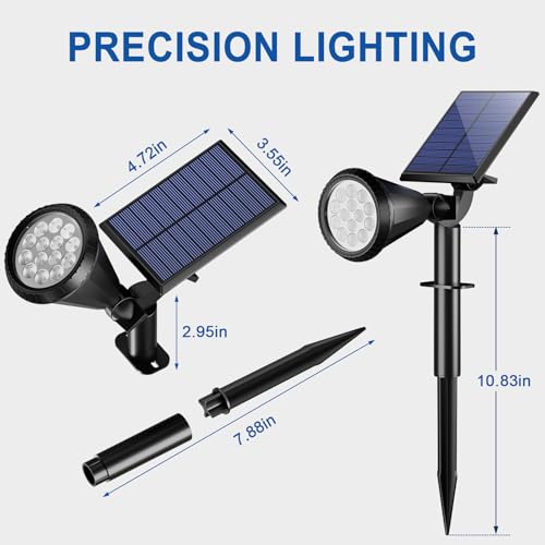 Solar Lights Outdoor Waterproof Flag Spotlights 6 Pack (6 Count)