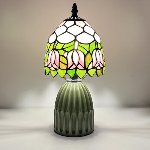 Stained Glass Mushroom Table Lamp 12.5 Inch