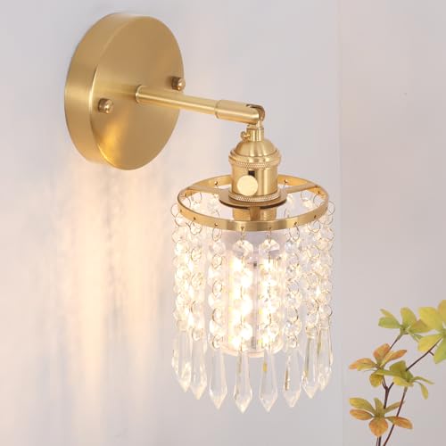 Crystal Battery Operated Wall Sconce