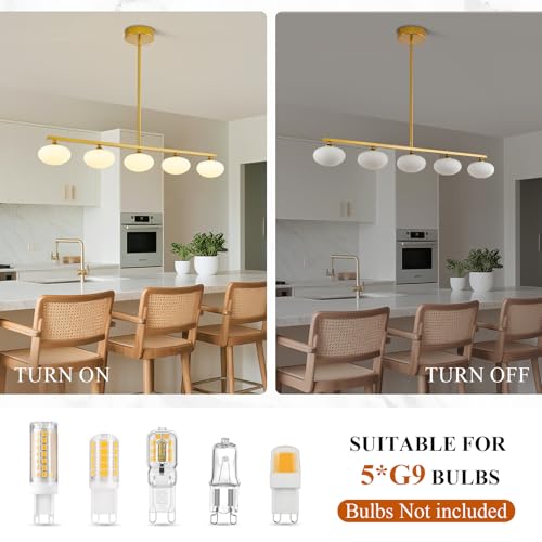 Gold Linear Chandelier